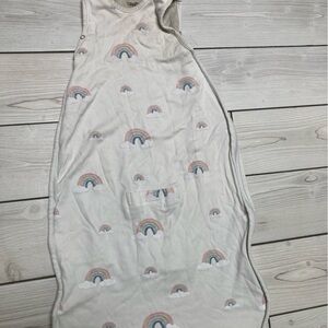 Woolino Size 2- 24 Months Gray Sleep Sack Organic Cotton Merino Wool rainbows
